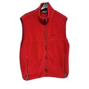 Patagonia Vest Mens Large Red Fleece Made in USA Vintage 90s 1992-1994 Range